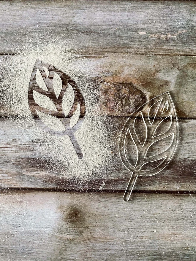 Bread art stencils - botanical