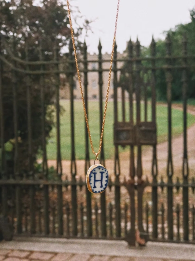 24k Gold Initial Pendant