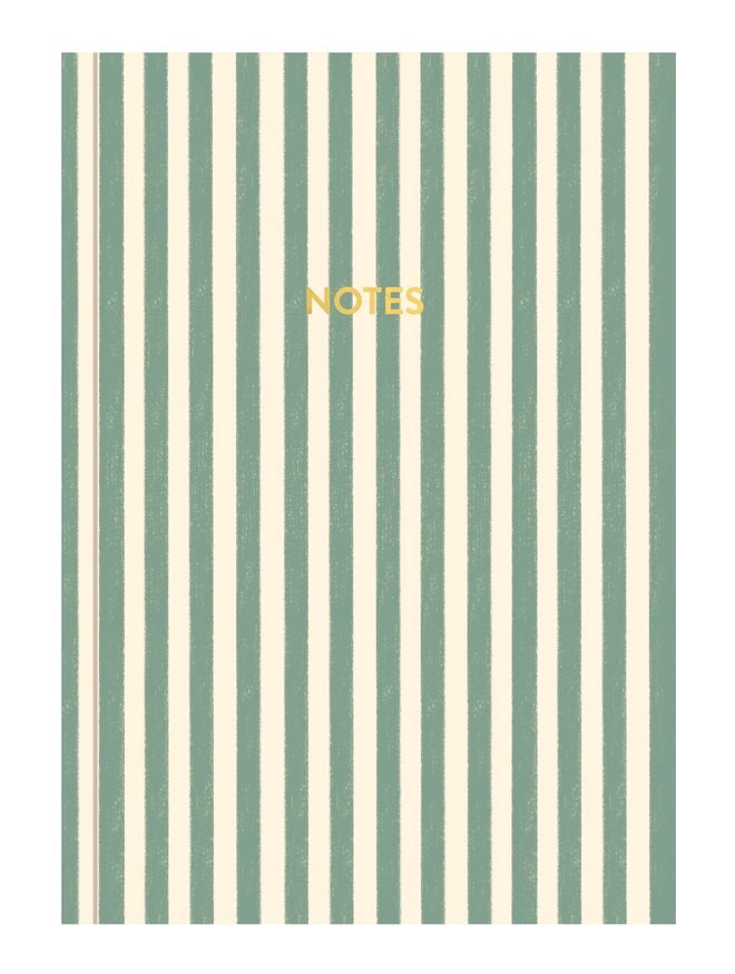 Sage Stripes notebook