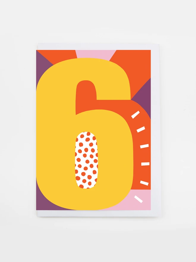 six sixth birthday card