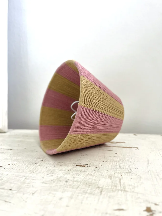 Goldilocks The Clashing Caramel And Pink Stripe String Lam