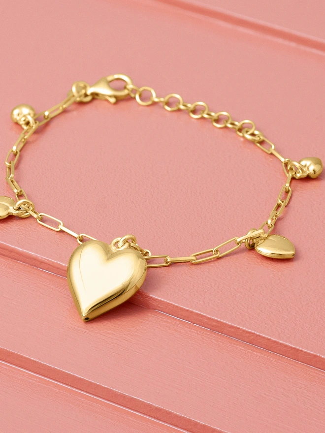 Heart Charm Bracelet