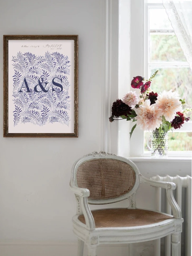 Personalised Peace Alphabet Vintage Archive Poster Prints