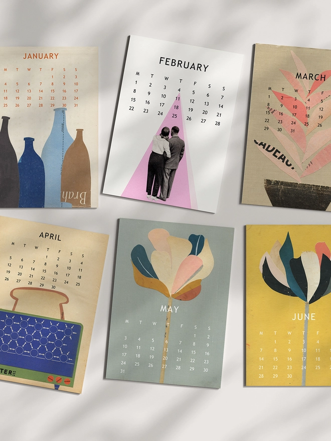 A small unbound at-a-glance calendar to display on the desk or wall.