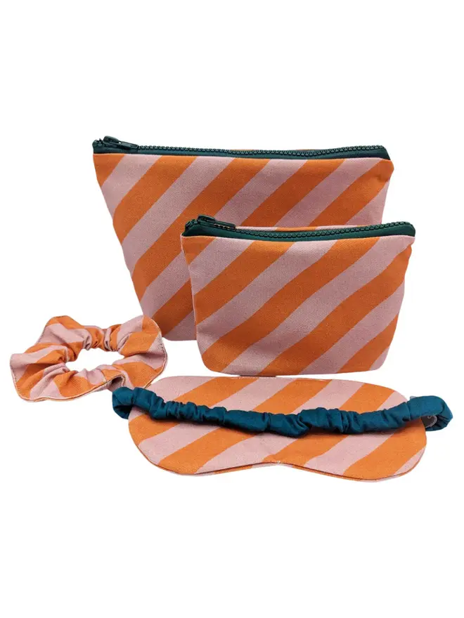 Cotton Travel Sleep Collection (Set Of 4), a collection of 4 cotton travel sleep items sitting on a plain white surface. 