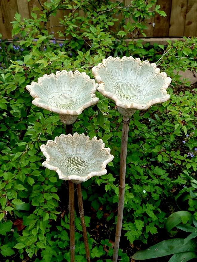 Flower Ceramic Garden Cane Topper