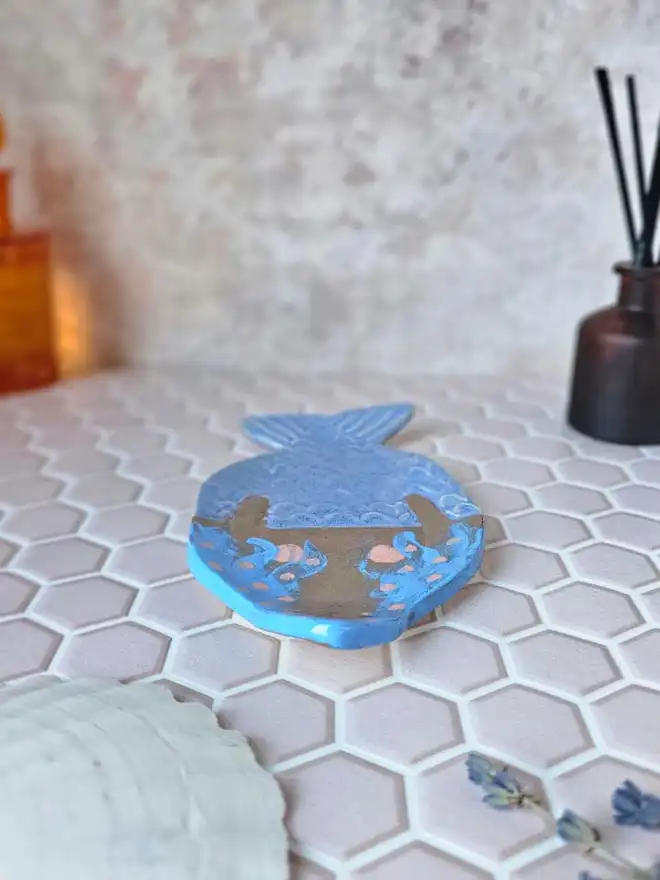 Birdie Mermaid Ceramic Soap Dish Trinket Dish