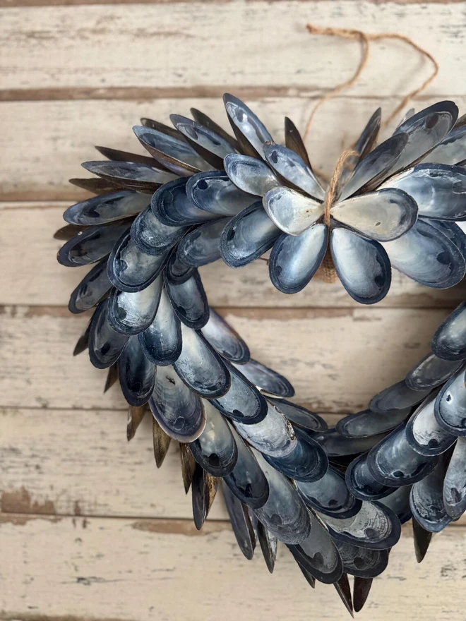 Heart Shaped Mussel Shell Wreath