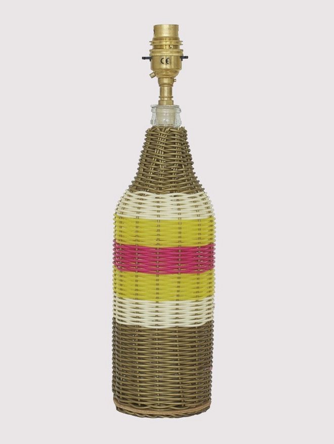 pink and gold woven lamp base