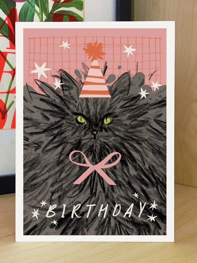 'Birthday' Big Cat Card