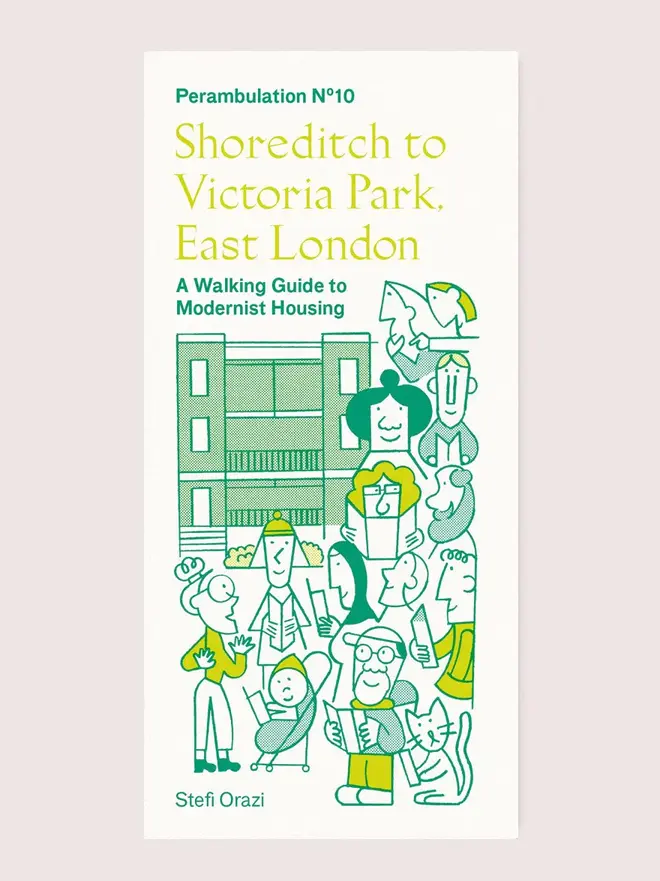 shoreditch to victoria park london walking guide. a paper walking map of east london.
