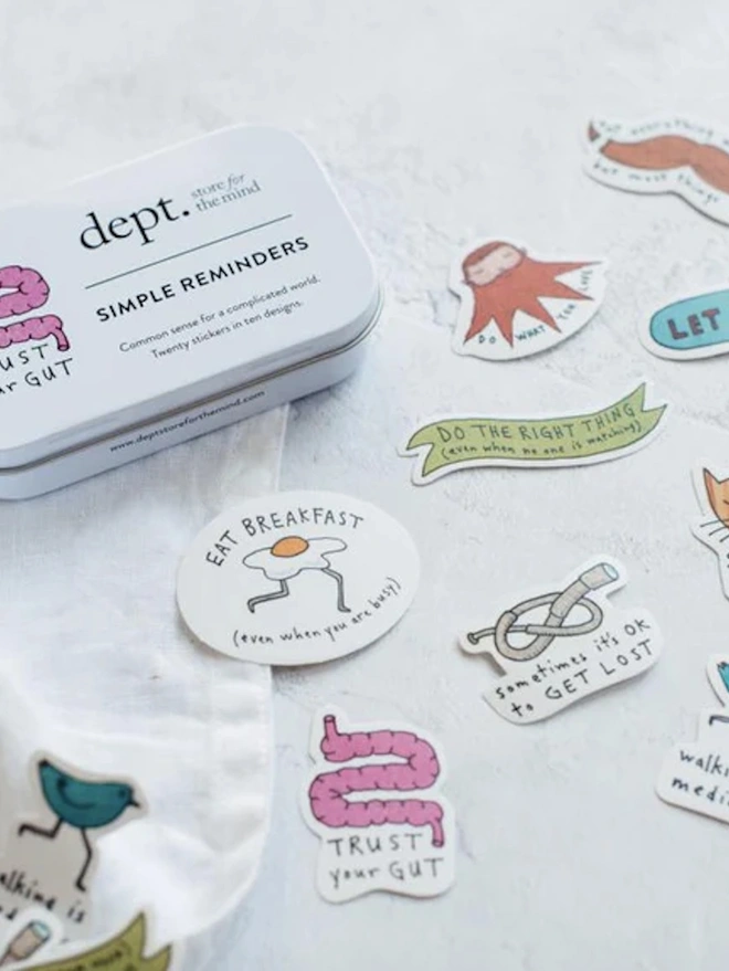 Simple Reminders Sticker Tin