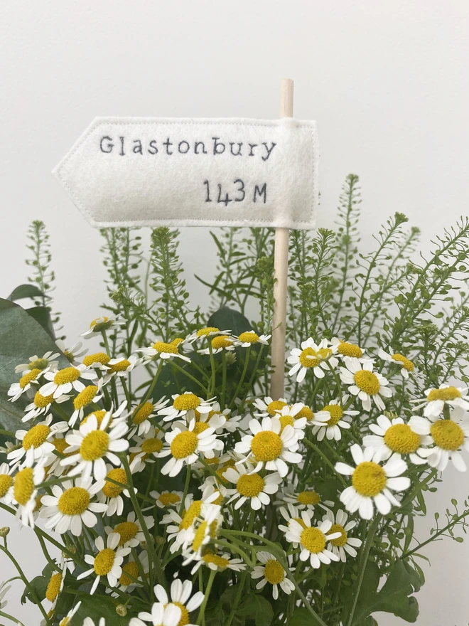 Happy place glastonbury signpost