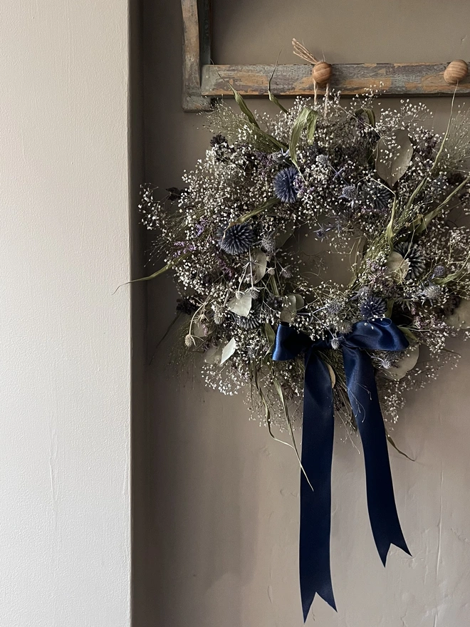 Midnight Meadow Dried Flower Wreath 