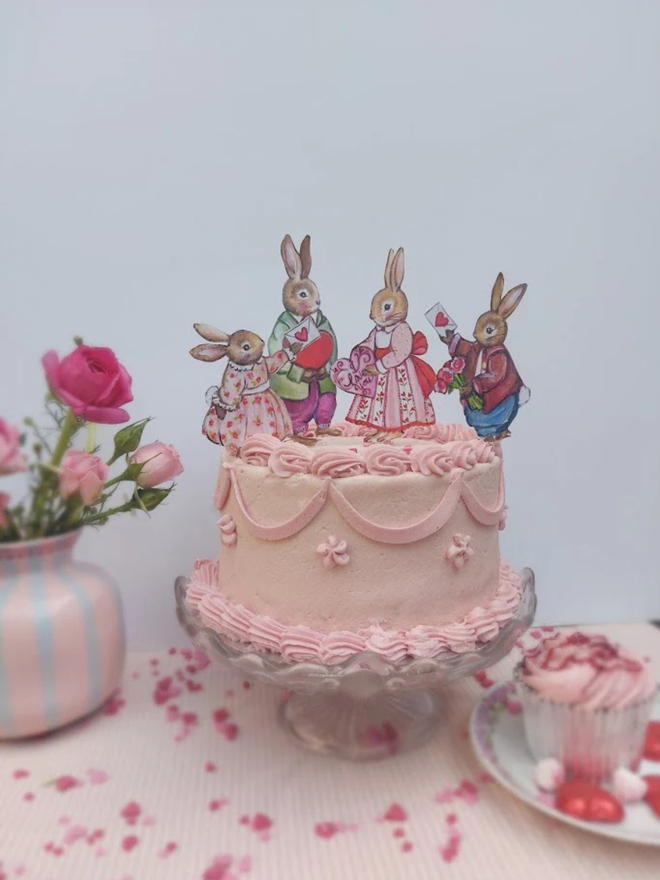 Rabbit cake toppers