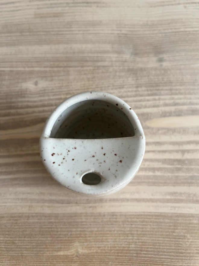 Handmade Ceramic Travel Cup White Glaze