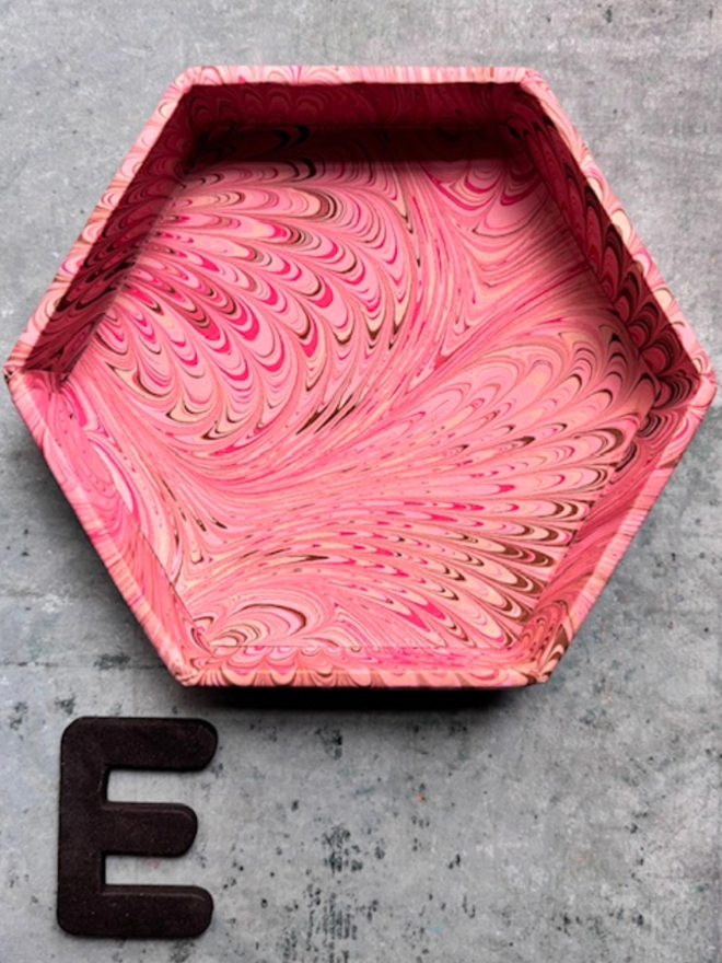 Hexagonal Small Trinket Tray. Type E trinket tray.