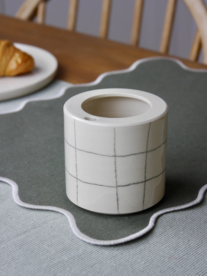 ceramic takeout coffee cup