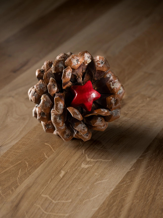 One of the Advent calendar content - Red star shape chocolate 