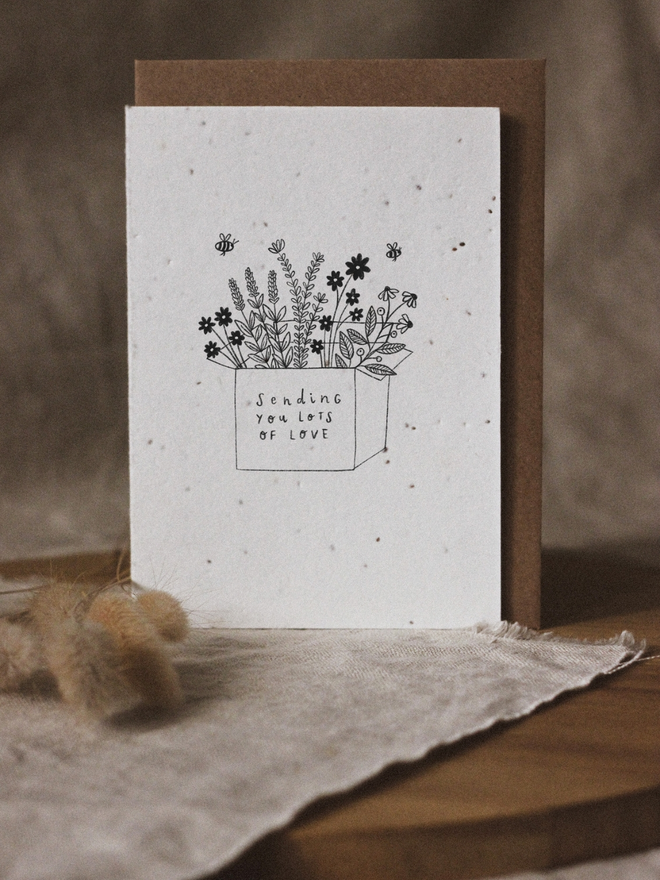 sending love wildflower plantable card