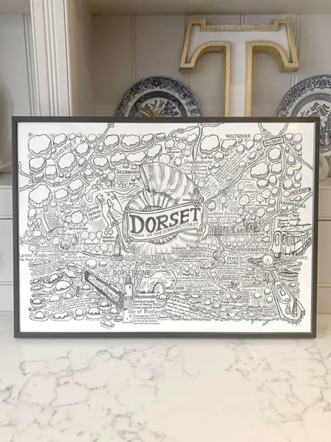 Dorset Poster Wall Art Framed