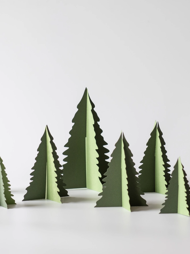 green christmas trees