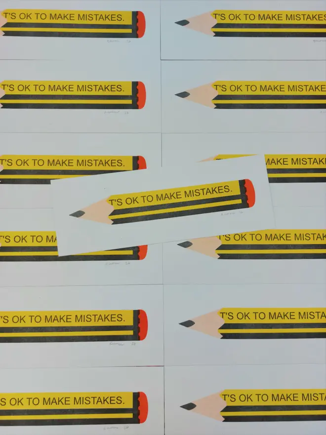 Yellow Pencil Risograph Print