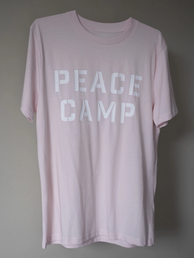 peace camp pink t-shirt