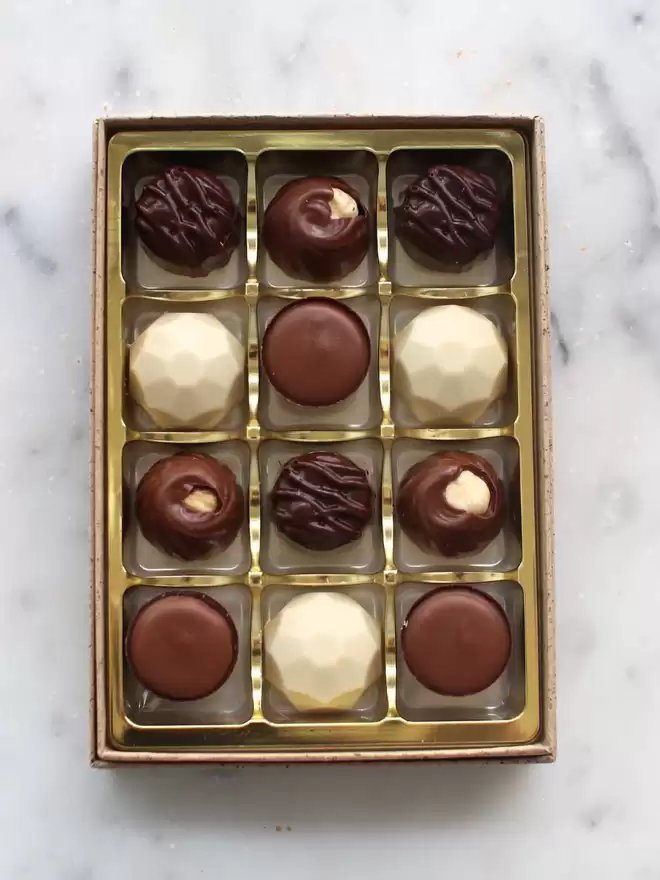 Our famous nutty box, plant based chocolates
