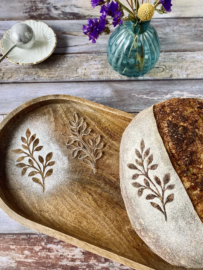 Bread art stencils - botanical