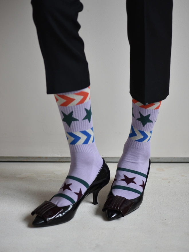 lilac sport socks