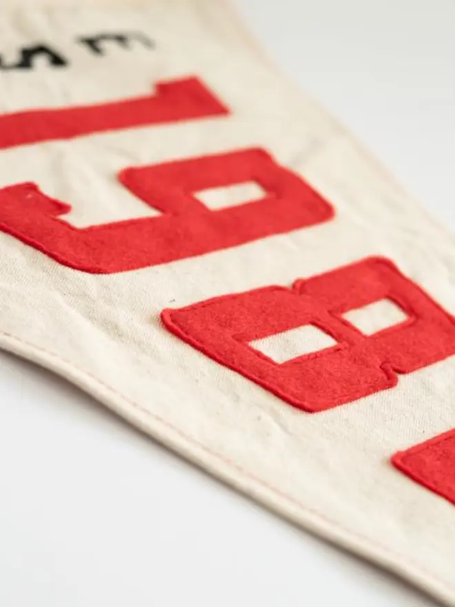 Custom Date Cotton Canvas Pennant Flag 