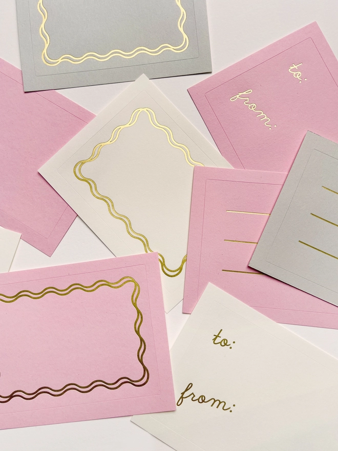 Other luxe gold foil adhesive labels gift tags available in our collection