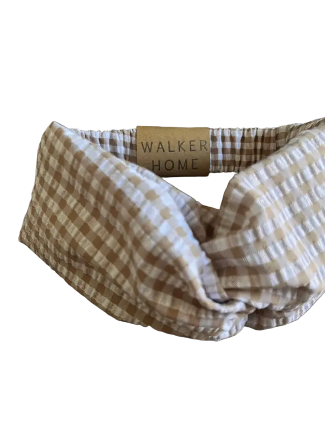 Biscuit Gingham Headband