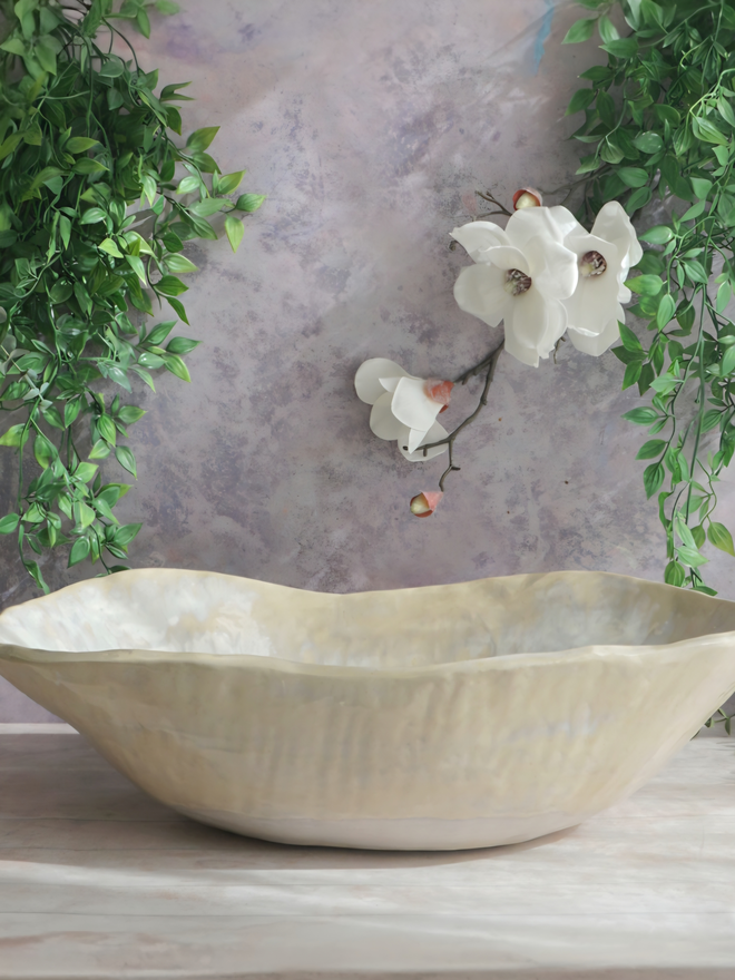 Bathroom basin, bathroom sink, ceramic basin, ceramic sink, handcrafted basin Jenny Hopps Pottery, Bathroom decor, luxury bathroom, Bespoke Basin