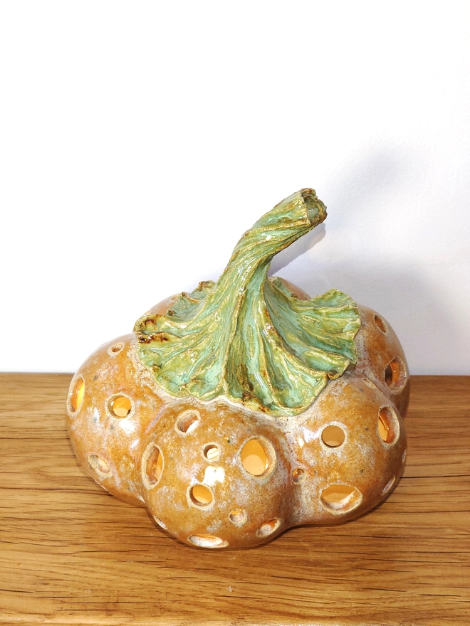 Pumpkin Tea Light Candle Lantern