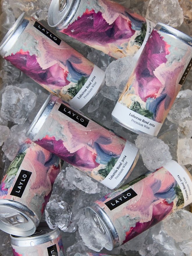 rose wine cans