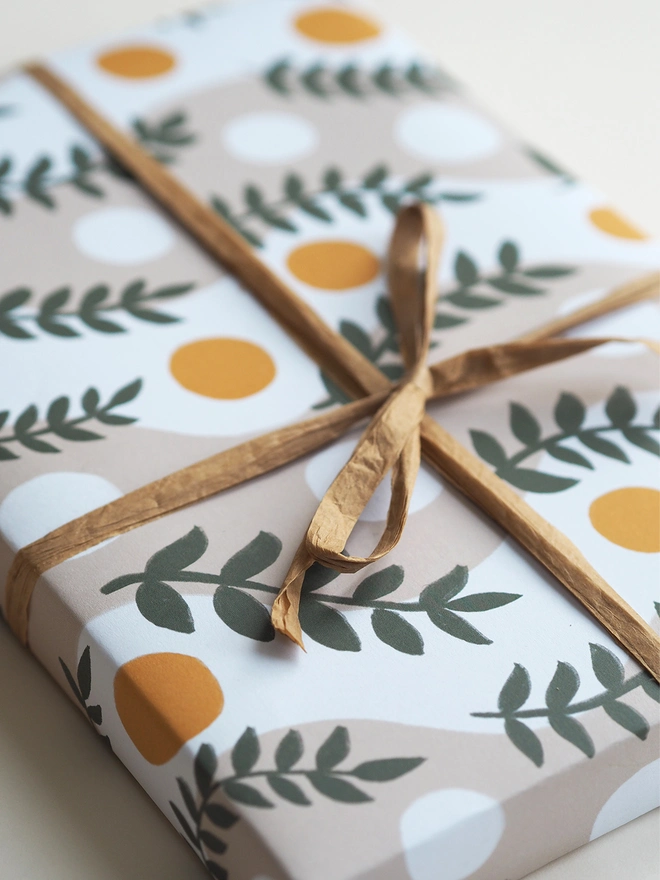Waves pattern eco wrapping paper