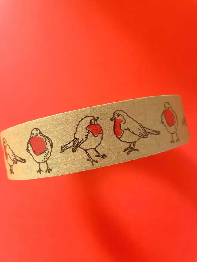 Robin Kraft Paper TapeChristmas Robin Kraft Paper Tape