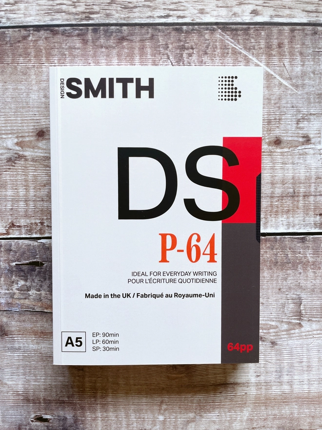 Illustrated notebook design with VHS-inspired cover design