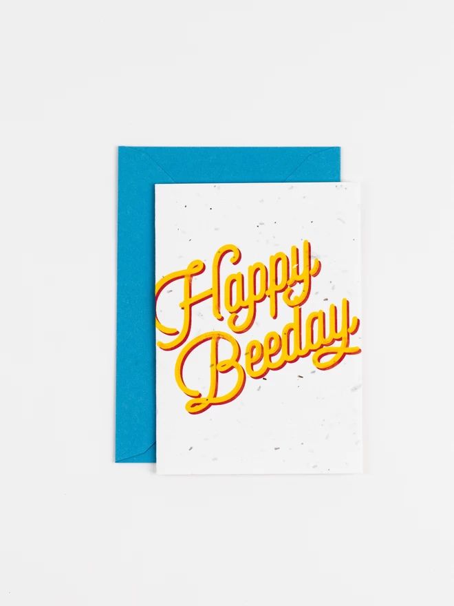 Happy Beeday Plantable Birthday Card