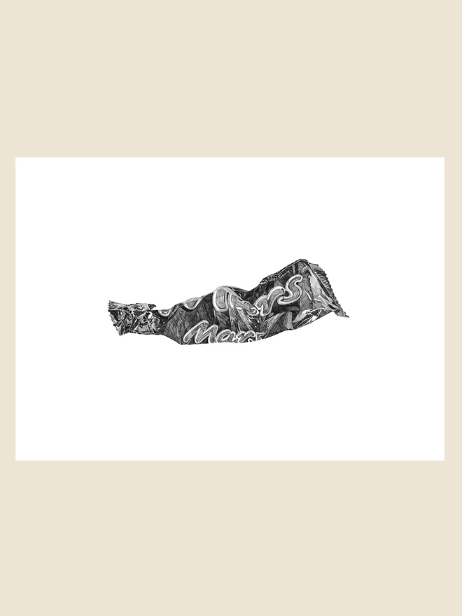 Crumpled chocolate bar 5 Art Print