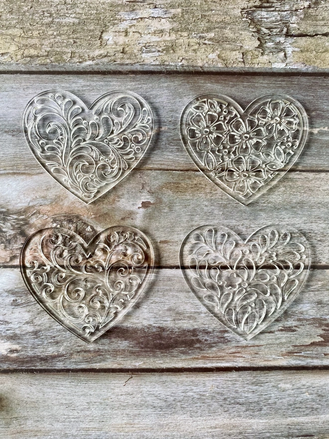 Bread art stencils - heart