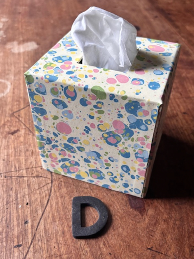 Tissue Box. A tissue box in D.