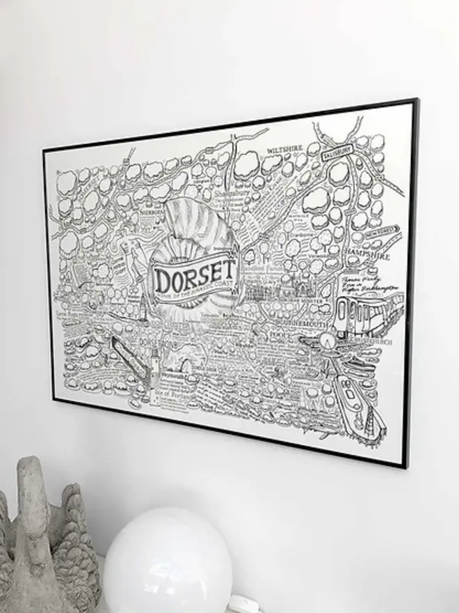 Dorset Poster Wall Art On Wall