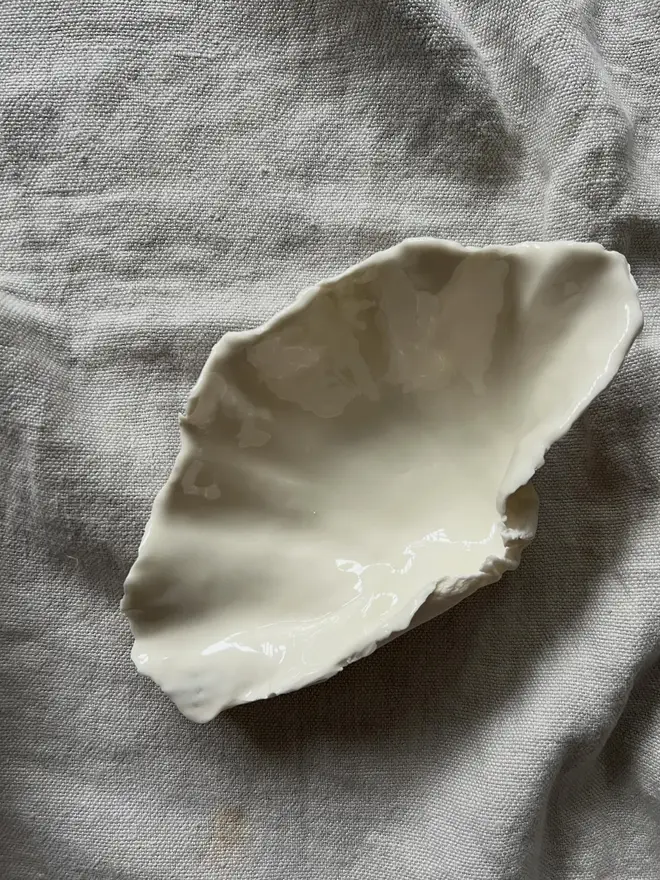porcelain clam shell dish