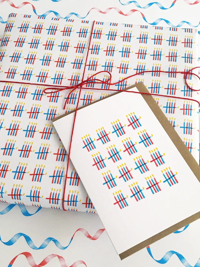 80th Birthday Card And Wrapping Paper