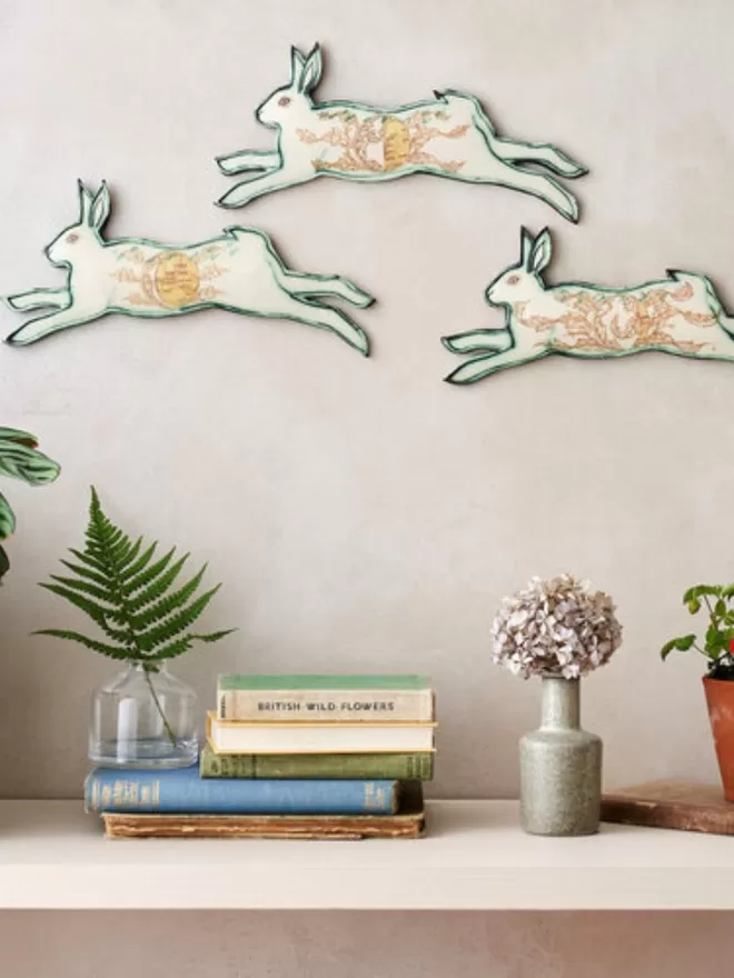 Moon Phase Hares - Wall Decoration