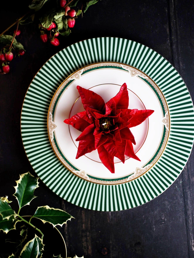 Poinsettia Candle
