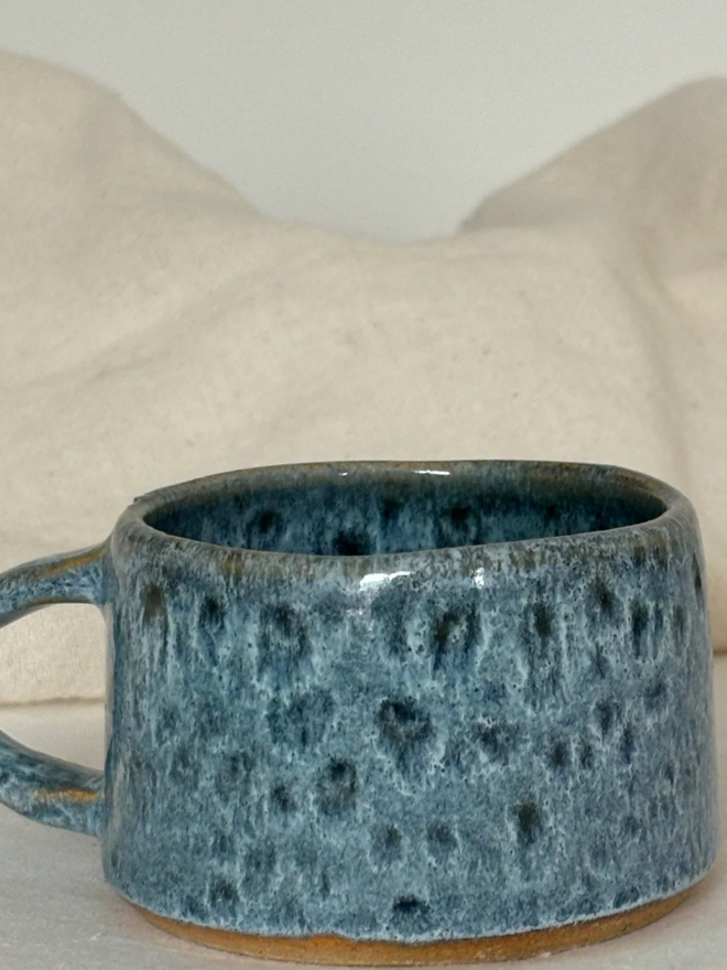 Espresso Mug. A rustic Blue Espresso Mug with unique speckling. 